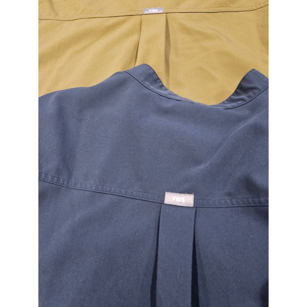 Figs Rafaela Oversized Scrub Top Sleeveless xxl lot olive green & charcoal blue - Picture 6 of 7